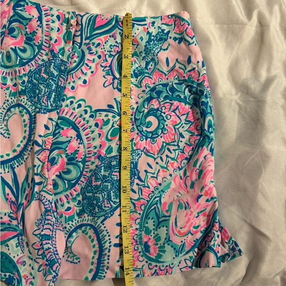 Lilly Pulitzer Womens Faye Mini Skort Floral Blue Pink Green Ruffles Size 2 - Picture 8 of 9